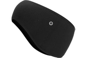 PATIKIL Ear Warmer Headband, Polar Fleece Ear Warmer Winter Stretchy Running Sweatband with Buttons for Jogging