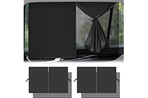 HUIKUANGEU Parasol Coche Infantil,2 Piezas Parasol Coche Bebé con Protección UV,Cortinas Coche Lateral Magnético,Visera de la Ventana Lateral del Coche,para Bebe Niños Adulto