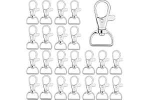 ‎ATB-FOGER ATB-Foger Schlüsselanhänger Karabiner Mit Drehgelenk - 30 Stück Hummer D-Ringe Schwenk Clip - Innenweite 20mm Für DIY Hänge Schmuckherstellung