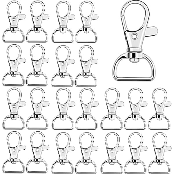 10 Stück Schlüsselanhänger D-Ringe Mit Drehgelenk – 360° Drehbar, Für Schlüssel, Taschen, Gürtel & DIY-Projekte