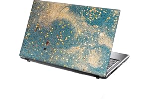 15.6 INCH TAYLORHE SKINS TaylorHe 13-14" Autocollants en Vinyle coloré avec Motif pour Ordinateur Portable (34cm x 23,5cm) Laptop Skin étincelles dans le ciel, or, vert