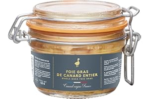 COMPTOIR DE LA GASTRONOMIE - Foie Gras de Canard Entier en Bocal - Bocal Verre de 0,125Kg