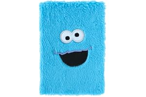 Grupo Erik Sesame Street Cookie Monster A5 Notebook Plush Cover | Bullet Journal | Notebooks A5 | Notepads A5 | A5 Notepad | Dotted Bullet Journal | A5 Dotted Notebook | Sketchbook A5