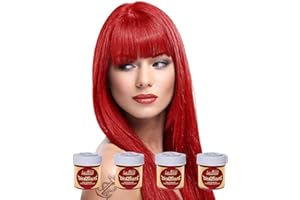 LA RICHE La Riché Directions Lot de 4 tubes de coloration semi-permanente pour cheveux 88 ml (Pillarbox Red)