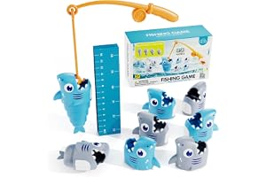 Afufu Babyleksak, fiskespel för barn, Montessori leksak, pedagogiska spel, motorikleksaker, fisk, spel för barn från 3 år, fö