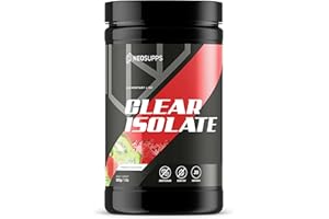 NEOSUPPS Clear Whey Isolate Geschmack: Strawberry-Kiwi I Leichtes wasserlösliches Whey Isolat Protein Pulver I Die perfekte Alternative zu Limo & Fruchtsäften I Sehr bekömmlich