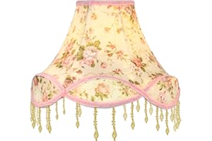 Eastlion Retro Palace Pendant Light Shade Handmade Pendant UNO Table Lamps,Floor Lamps,Wall Lamps lampshade,Suitable for E14/E27 Lamp 12x30x23cm Pink Rose