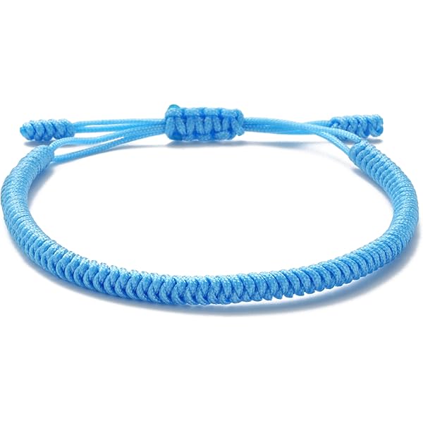 Bracelet Tibétain Tissé À La Main, Réglable De 15 À 24 Cm, Pour Homme Et Femme, Nœud Bouddhiste