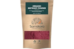 Remolacha en Polvo Ecolóogico | SAMSKARA SUPERFOODS | Organic Certified Beetroot Powder | BIO | Antioxidantes y fibra dietética (1 kg)
