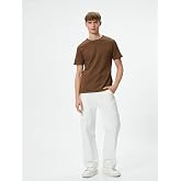 Basic Tiş&ouml;rt Kumaş Detaylı Bisiklet Yaka Slim Fit Dokulu