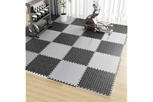 Antrect Interlocking Floor Mats 20PCS Foam Exercise Mats For Home Soft Foam Floor Mat EVA Interlocking Puzzle Floor Tiles Foam Tiles Non Slip Gym Floor Mats Waterproof Foam Play Mat 30x30x1cm