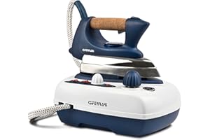 G3 Ferrari G40019 Centro de planchado, 2000 W, Capacidad 700 ml, 2.5-3 Bar, 40-50 g/min vapor regulable, Temperatura regulable, Blanco/Azul