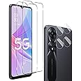 QULLOO 2+2 Pezzi Vetro Temperato Pellicola per OPPO A78 5G + Pellicola Fotocamera Posteriore,[Durezza 9H,Anti-Graffio, Senza 