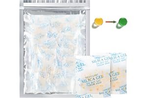 OMECO 10g x 30 Stück Silicagel Beutel mit Orange Indikator, Feuchtigkeitsabsorber Silica gel Beutel Sachets Silica Kugeln Kieselgel Trockenmittel für 3D Druck Filament lebensmittel Kamerataschen
