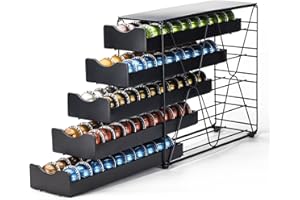 Bagoo, Porta Cialde per Nespresso Vertuoline, Cassetto Multi strato per Capsule Vertuo, 5 livelli