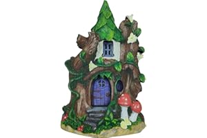 SETOFI Fairy Door, Wooden Fairy Doors Elf Door Miniature Wood Doors for Garden Yard Trees Ornaments (E)