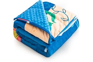 ‎SIVIO Sivio Gewichtsdecke 1,4 kg, 90x120cm, Superweicher Kristallsamt mit Hai Cartoon Mustern, Reversible Schwere Decke, Hai