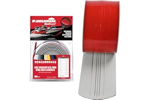 MEGAWARE KEELGUARD Megaware - Protezione autoadesiva, per chiglia fai da te per barche in fibra di vetro e alluminio, protegge da rocce e letti di ostriche, 9 misure kit – 15 pollici di larghezza (12 colori assortiti)
