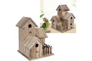 ESENLONG Bird House, Wooden Hanging Bird Box Unique Novelty Bird Nesting Box Garden Decorations Bird Houses for Garden | Suitable For Many Different Species Of Garden Birds