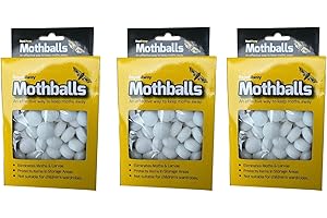ONE STOP ONLINE BARGAIN 3 X Moth Balls - Original Old Fashioned Effective Moth Repellent for Closets, Drawers, and Cabinets -Anti-Insect Protection for Wardrobes, Storage Boxes, and Garden Care 100% Result