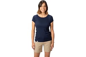 ALPIN LOACKER Merino Shirt Damen kurzarm und Poloshirt I atmungsaktives Funktionsshirt schnelltrocknend für Sport und Wandern I Merinowolle Tshirt und Thermooberteil