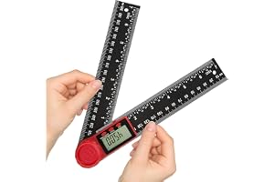 flintronic digital vinkelmätare, 2-i-1 digital vinkelmätare med LCD-display, 360° vinkelmätning, hold-funktion och låsfunktion, för träbearbetningsmätning, konstruktionsreparationer, 400 mm
