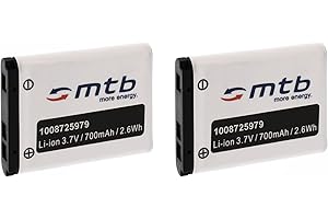 MTB MORE ENERGY 2X Batería NP-80 para Casio Exilim EX-S8, Z1, Z2, Z16, Z28, Z32, Z33, Z35 (Ver descripción)