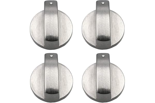 Boutons D'Ustensiles De Cuisine En MéTal Brossé, 4 Dans Chaque Groupe, Bouton De Commande De Bouton De Commande De CuisinièRe à Gaz, Convient Au Verrouillage De Commande De CuisinièRe à Gaz