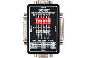 OONO RS232 Breakout Tester LED Monitor Module, DB9M/F x DB25M/F Breakout Module