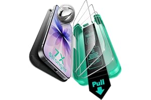ESR Pack 3 Protectores de Pantalla 9H+ para iPhone 17/16 Pro, Cristal Templado Armorite Ultrarresistente, Antirreflejante, Grado Militar, Irrompible, Muy Duradero con Bandeja UltraFit