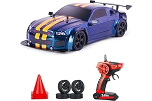 iBlivers Coche Teledirigido, 1:14 RC Drift Coche 4WD Drift RC Car Vehículo Alta Velocidad Carreras Teledirigido Drifting Coches Regalos Juguete para Niños Adulto Niños