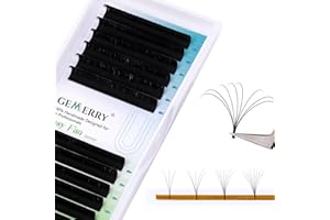 Extensiones de Pestañas Volumen Ruso 0.05 D curl 9mm Easy Fan Pestañas 2D 3D 5D 8D 10D Pestañas Postizas Individuales Volume Lash Extensions de GEMERRY (0.05-d curl-9mm)