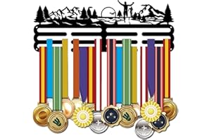 SUPERDANT Porte Medaille de Course Porte Médailles de Course en Forêt Présentoir de Médailles Antidérapant Support Mural Porte Récompenses Cadeaux pour Athlètes