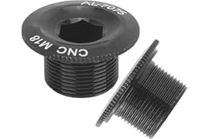 CERSALT Tappo a vite per pedivella, accessori per bici Bulloni per pedivella per bici per guarnitura Prowheel Hollow integrata(M18 black)
