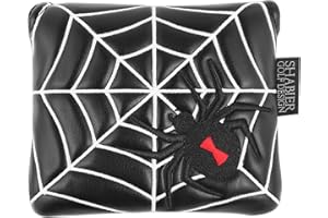 Outdoor Leisure Housse de putter maillet de golf en cuir synthétique avec fermeture magnétique Motif tête de mort