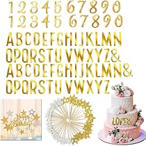 124-teiliges Acryl-Buchstaben-Set Für Torten - Inkl. A-Z & Zahlen 0-9 Für Personalisierte Kuchen-Deko | Geburtstag, Hochzeit, Party