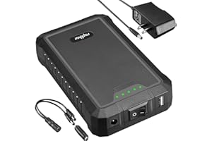 Rapthor Batería recargable de iones de litio de 12 V 6500 mAh/5 V 13000 mAh y salida CC y cargador rápido para tiras de luz LED, routers, cámaras de vigilancia, teléfonos telescópicos, etc