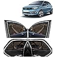 KINGSWAY® Tiago EV Car Sun Shade Half Cut Magnetic Curtains for 2023 Onwards Model, Compatible with Tata Tiago EV Side Window Sunshade, Only Half Cut in Front Window with Rear Windshield, Black, 5pcs
