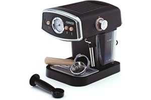 Machine à Café Espresso Caprizze Kai 1050W 15 Bars Semi-automatique Capacité 5 Tasses de Café avec Vaporisateur Noir Mat