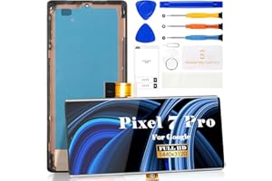 SRJTEK OLED für Google Pixel 7 Pro 5G, LCD Digitizer für Google Pixel 7 Pro, Display für Google Pixel 7 Pro GP4BC, GE2AE, GFE4J, Touchscreen Assembly Ersatz (mit Rahmen, Schwarz)