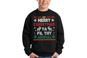 BesserBay Kids Ugly Christmas Jumper Funny Xmas Novelty Print Long Sleeve Sweatshirt 3-12 Years