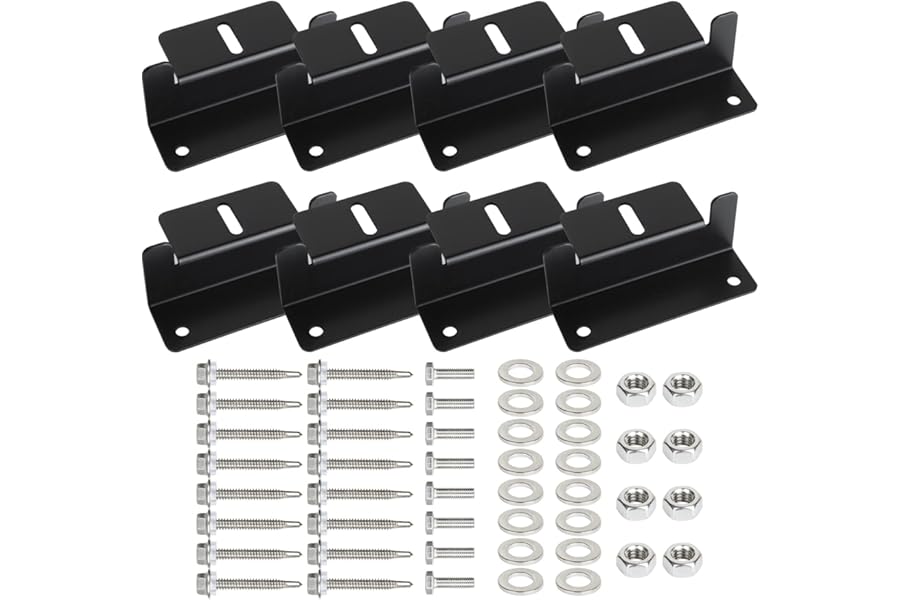YOUNTHYE 8PCS Solar Panel Mounting Bracket Holder, Solar Panel Z Brackets with Nuts and Screws, Aluminum Roof Solar Panel Bracket for RV, Trailer, Boat, Yacht, Wall