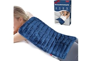 Comfytemp XXL Microwavable Wheat Bag with Larger Coverage 30x60cm, 3.6lb Weighted Microwave Heat Pad for Back, Abdomen, Neck, Shoulder, Moist Heat Therapy for Muscle Soreness, Joint Pain, Period Cramp