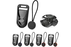 KALEXION Correa para cámara de liberación rápida, sistema de fijación, conector rápido, juego de hebillas, 5 unidades de clip para cámara, correa de cámara, juego de liberación rápida con trabillas de anclaje