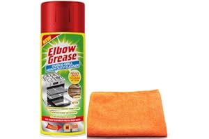 TOPEST Elbow Grease Oven & Grill Heavy Duty Cleaner Spray (1X 400 ML)- Powerful Oven & Grill Deep Cleaner - with Ultra Absorbent Microfibre Cleaning Cloth