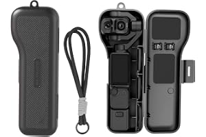 Osmo Pocket 4P skyddande förvaringsfodral, bärbar hård bärväska med magnetiska filterfack och handledsrem, gimbal och skärmli