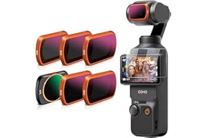 MINGVEN Magnetisches Osmo Pocket 3 ND-Filter Set – 6 Pack (CPL, ND8, ND16, ND32, ND64, ND128) Polarisations- und Neutraldichtefilter-Set für DJI Osmo Pocket 3