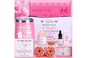 TUDOU Birthday Gifts for Women Best Friend, Best Friend Bestie Gifts for Women, Friendship Pamper Hamper Relaxation Gifts Ladies Set Care Package Box, Female Christmas Xmas Presents for Friends BFF Sister