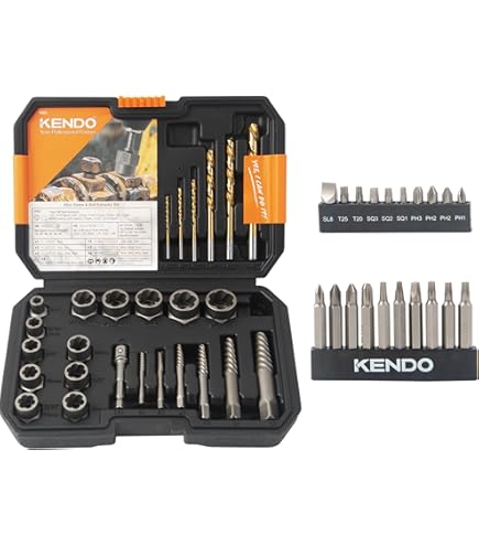 Set Estrattori Viti INGCO EasyOut ASE008 - 5 Pezzi Per Viti Danneggiate O Spogliate