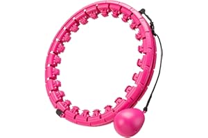 REAKOO Hula Hoop Fitness, Smart Hula Hoop per adulti e bambini, misura regolabile, massaggio a 360° con 24 segmenti per la perdita di peso, non cade in giro, adatto per principianti Smart Hoop